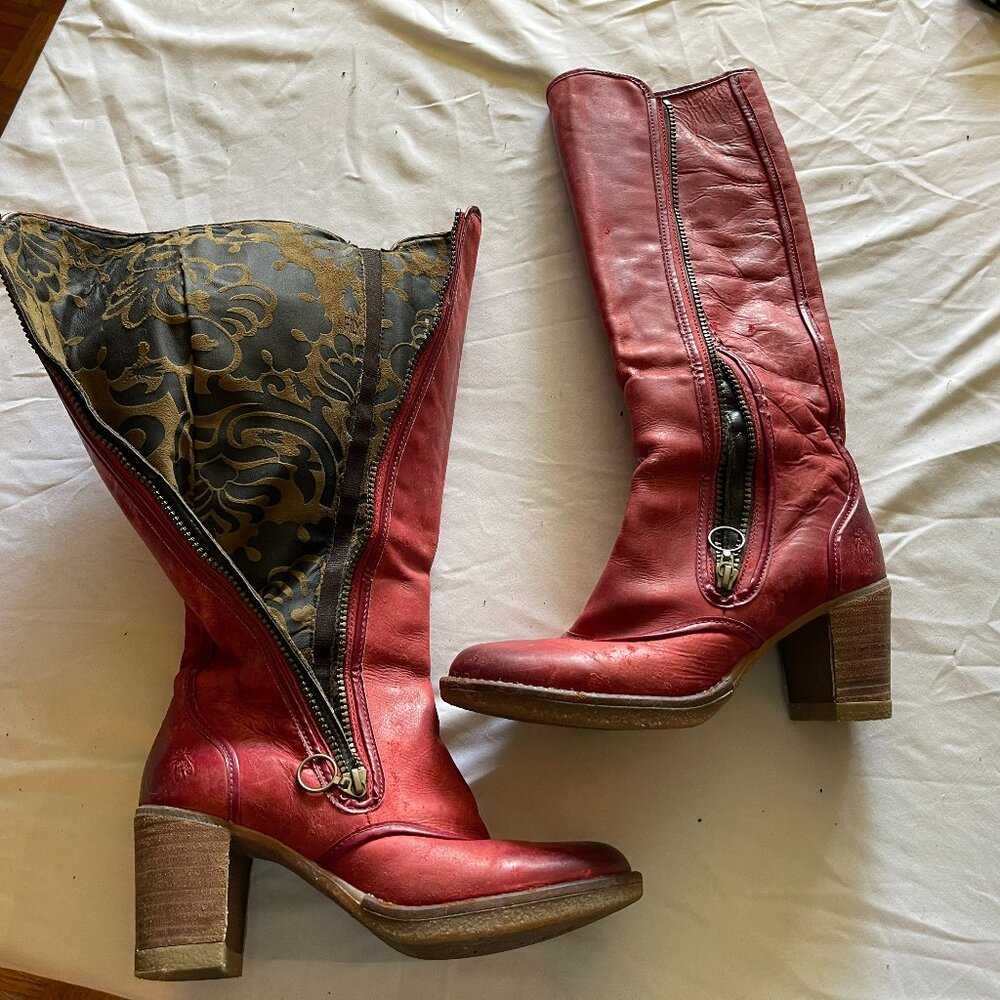 Fly London Red Leather Boots